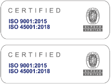 Certificaciones ISO 9001:2015 e ISO 45001:2018